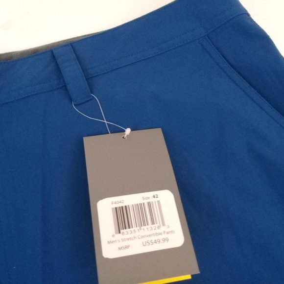 Bundle " 3 x $20" Solstice Men's NWT Stretch Convertible Blue Pants - Picture 5 of 9